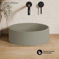 thumbnail image 3 of Lisse 14.5" Concrete Round Vessel Sink in Matte Taupe, 3 of 8