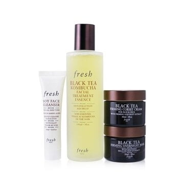 Fresh 257272 Black Tea Firming Beauty Bundle Set Soy Face Cleanser - 4 Piece