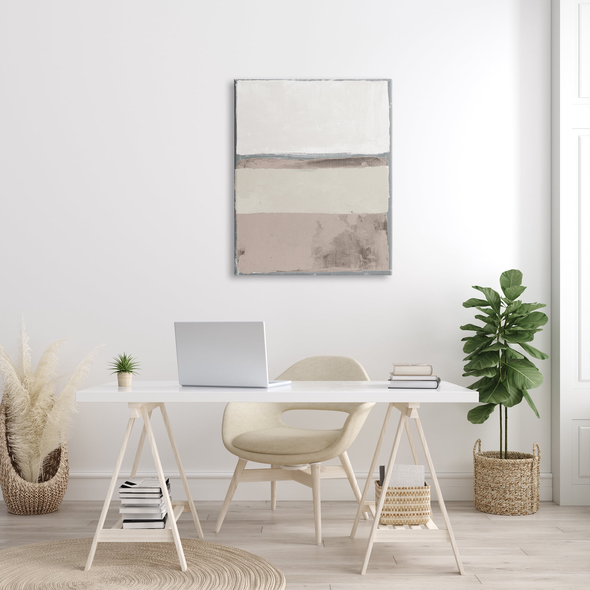 Stupell Industries Grey Blocked Abstraction Industrial Muddy Earth Tones, 30 x 40, Designed by Smith Haynes