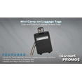 thumbnail image 2 of 10 Mini Carry-on Luggage Tags Pack - Flip open cover, ID Sticker - Black, 2 of 5