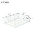 thumbnail image 5 of Holaki Wood Full Size Floor Bed with High Fence Railings for Kids, White, 5 of 7