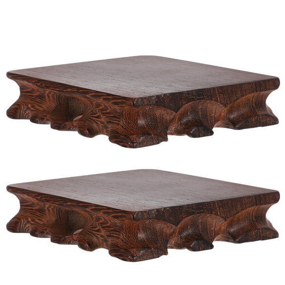 SEWCHICS Wooden Column Base Wooden Display Stand Multi 2Pcs