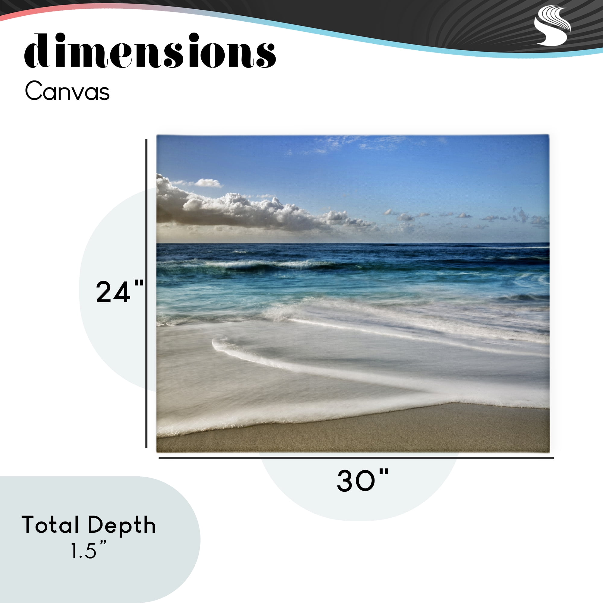 Stupell Industries Morning Foam on Shore Canvas Wall Art, design by Superstock