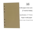 thumbnail image 2 of Bolsa de almacenamiento con cierre de cremallera, tamaño A6, hojas sueltas, núcleo interior, mesa de presupuesto, cuenta de mano, papel Kraft, página interior, núcleo de 6 agujeros, 2 of 6