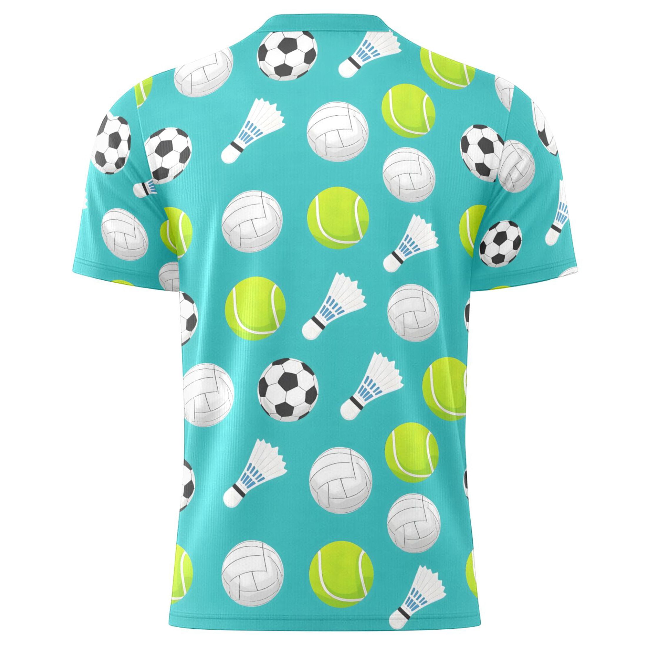 joogoo Football Tennis Balls Men's Soccer Jersey Athletic Plus Size T-Shirt V-Neck Sport Fan Game Day Shirt XX-Large