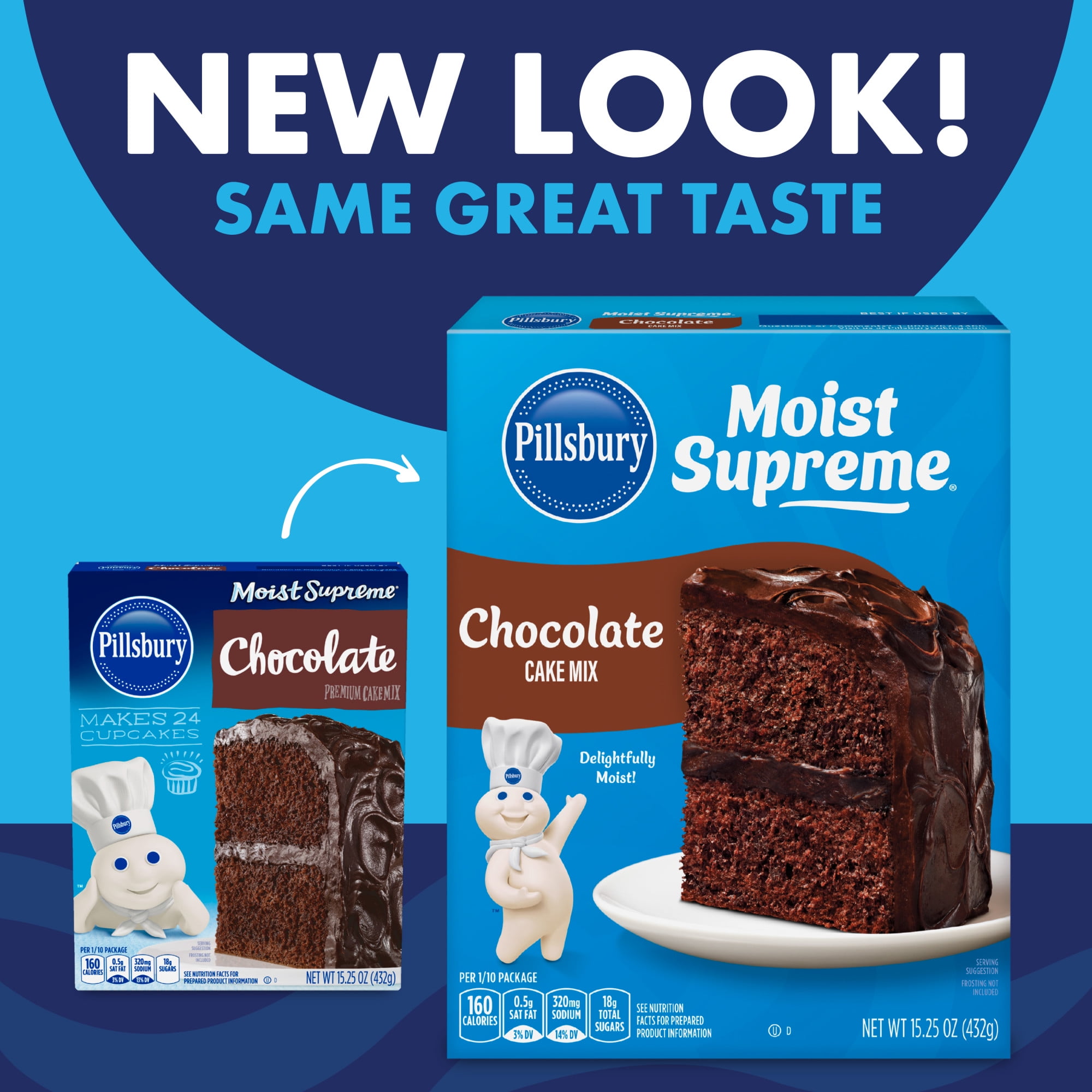 Pillsbury Moist Supreme Chocolate Cake Mix, 15.25 oz Box