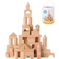 thumbnail image 1 of Bloques de construcción Pidoko Kids de madera, 100 unidades con almacenamiento para niños pequeños, 1 of 8