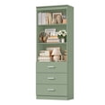 thumbnail image 4 of Homfa 71" Tall Bookcases with 3 Large Drawers, 3 Tier Wooden Storage Bookshelf for Living Room Home Office, Green, 4 of 7