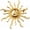 Golden, variant on Gold Sun Brooches Pin for Women Men,Fashion Sunbrust Suit Sweater Scarves Shawl Dress Lapel Pins