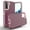 Burgundy/Light Pink, variant on For Samsung Galaxy S21 Plus Heavy Duty Defender Rugged Belt Clip Holster Case with Clip - Dark Blue/Blue