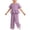 C Purple, variant on Bovxnpu Girls Summer Clothing Sets Striped Sleeveless V-neck Kids Breathable Casual Top and Pants Outfit Set
