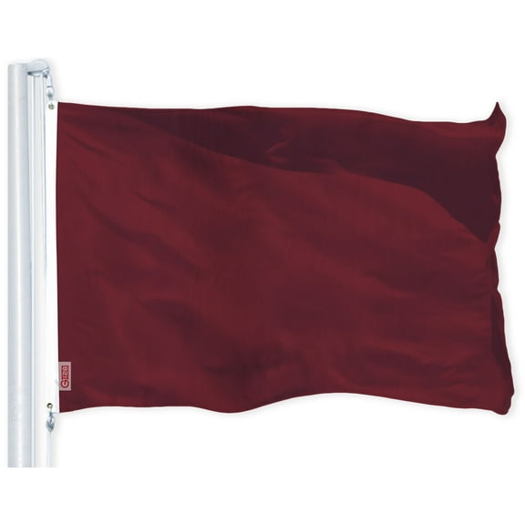G128 Solid Burgundy Color Flag | 3x5 feet | Printed 150D – Indoor/Outdoor, Vibrant Colors, Brass Grommets, Quality Polyester, Much Thicker More Durable Than 100D 75D Polyester