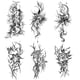 thumbnail image 1 of Tatuaje Temporal 6 uds brazo manga tatuaje impermeable falso tatuaje realista cuerpo arte completo falso tatuaje Ehuebsd Libre de BPA, 1 of 4