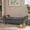 Gray + Fabric,Foam,Solid Wood, variant on HAYES ARMED STORAGE BENCH