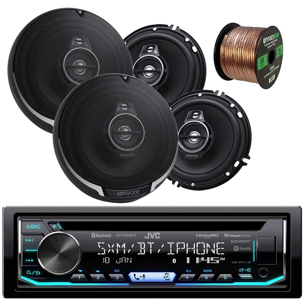 JVC Single DIN Bluetooth InDash CD/AM/FM Car Stereo with