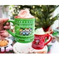 thumbnail image 6 of Peanuts Charlie Brown and Snoopy Christmas Sweaters Ceramic Mugs | Set of 2, 6 of 8