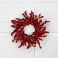 thumbnail image 2 of Northlight Berries Artificial Christmas Twig Wreath - 16" - Red - Unlit, 2 of 6