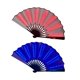 thumbnail image 1 of 2 piezas de accesorios de decoración de ventilador plegable de mano, suministros duraderos de luz para cumpleaños, club nocturno, , fiesta, boda, Navidad Azul rojo CUTICAT Abanico plegable, 1 of 8