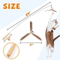 thumbnail image 4 of Juguetes de varita para gatos, juguetes interactivos para gatos con 3 recambios de plumas, alambre de acero flexible de 29 pulgadas, mango de madera resistente y campana para gatitos, juguetes para ga Namotu CZCW-ZC495, 4 of 6