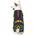 thumbnail image 1 of Fotbe Carnival Mardi Gras Sudadera con Estampado para Perros Pequeños – Suéter con Capucha para Mascotas, Tela Suave de Forro Polar con Bolsillo-X-Small, 1 of 7