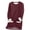 Wine, variant on Winter Underwear Thick Warm Top O Neck Women Velvet Sweatshirt Women's Blouse Sweatshirt for Women