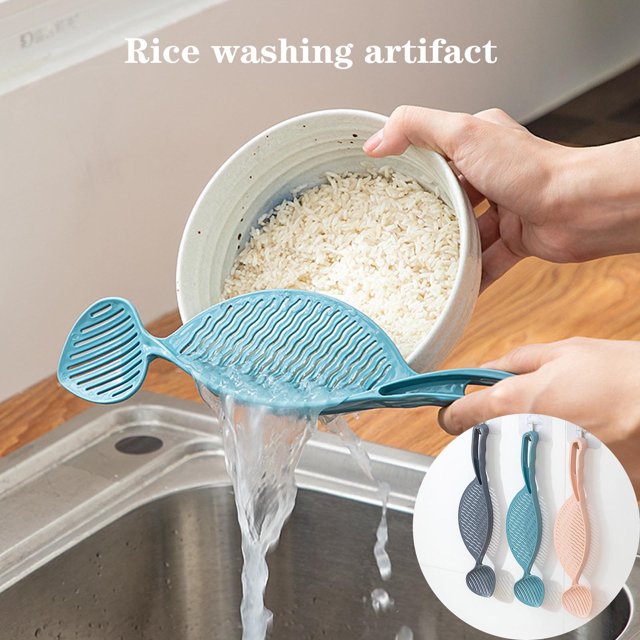 Vaidha Tao Mi Artefact Cuillère à Riz Tao, Tamis à Riz, Égouttoir, Brosse à Riz