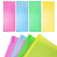 thumbnail image 4 of fastboy Long Nylon Exfoliating Scrub Wash Cloth Body Shower Bath Towel Yellow, 4 of 9
