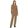 thumbnail image 1 of Manyakai Combinaisons pour Femmes Mode Combinaison à Boutons Décontractée Col Rabattu Manches Longues Tenue de Travail Kaki G, 1 of 5