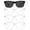 Clear*3+Sun Readers*1, variant on WEMOOTANTS 4 Pack Reading Glasses +4.0 for Women Men, Large Square Readers 400 Mens Black Reader Glasses