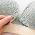 thumbnail image 7 of UngA Women's Wireless Bras Front Button Closure Bras Older Women No Underwire Comfort Front Snaps Front Closing Bra Green,XL(40/90), 7 of 7