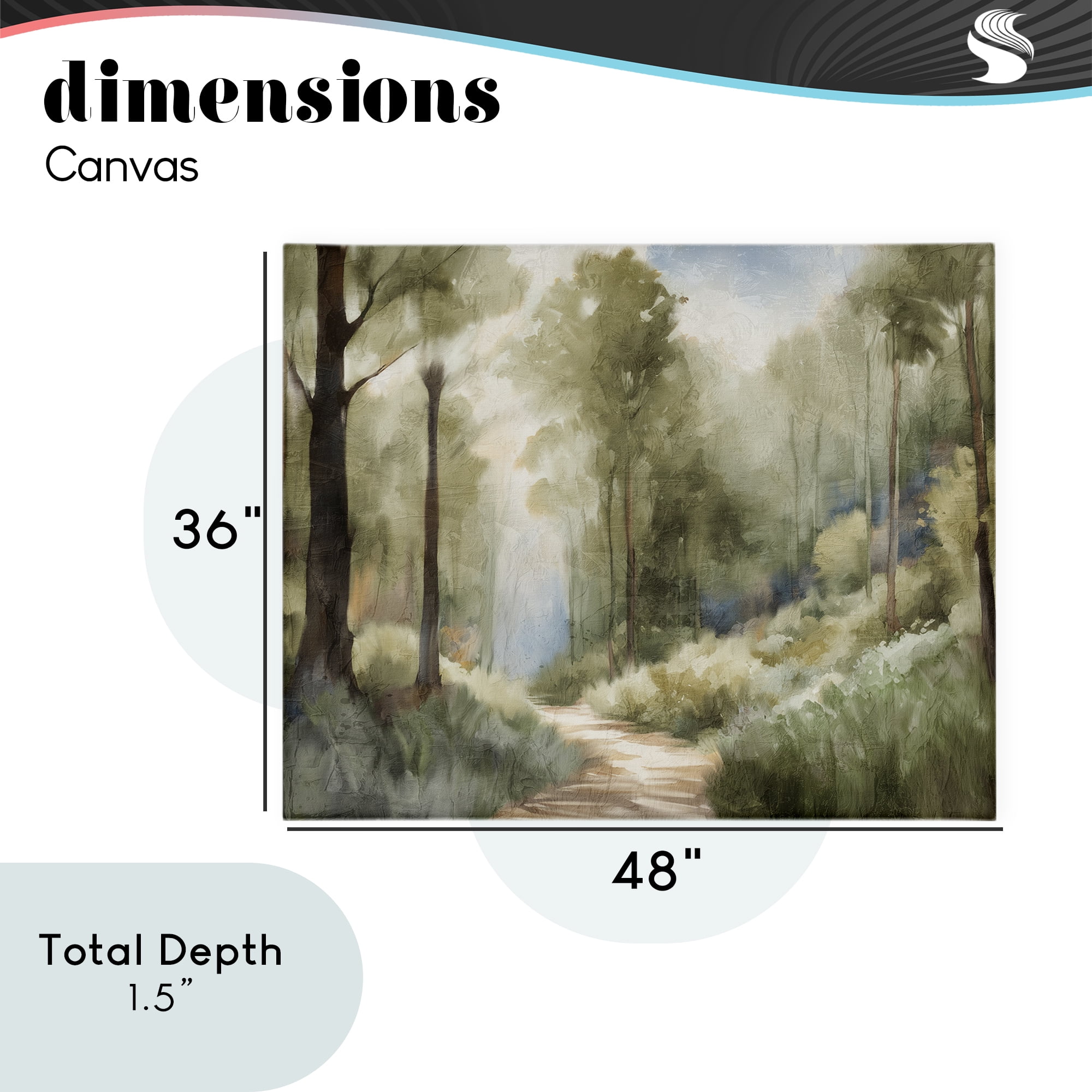 Hazy Atmospheric Walk Canvas Wall Art, design by Kim Allen