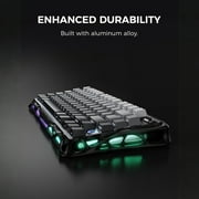 GravaStar Mercury K1 75% Wireless Gaming Keyboard - Aluminum, Gasket, Hot-Swap Linear Switches, RGB-Gradient Black