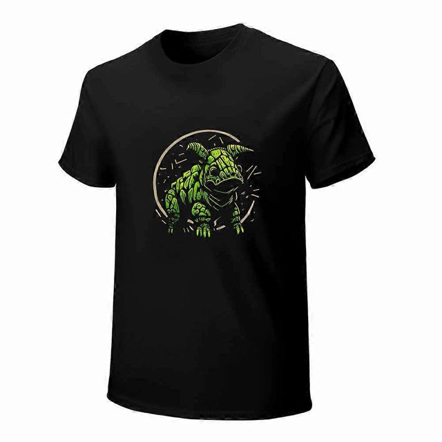 Green Triangle Dragon T-shirt Cartoon T-shirt Dinosaur T-shirt Unisex tees Gift shirt