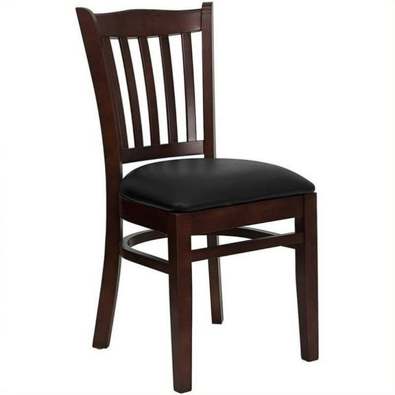 Bowery Hill Vertical Slat Back Dining Chair in Mahogany