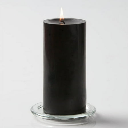 Richland Pillar Candles 3"x6" Black Set of 24