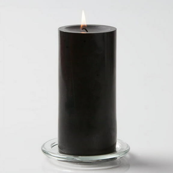 Richland Pillar Candles 3"x6" Black Set of 24