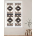 thumbnail image 2 of Window Privacy Film Brown Boho Stained Glass Window Film Decorative Sun Block Window Cover Vintage Rustic Southwest Aztec Geometric Window Clings Static Adhesive Sticker for Bathroom 17.7"x78.7", 2 of 7