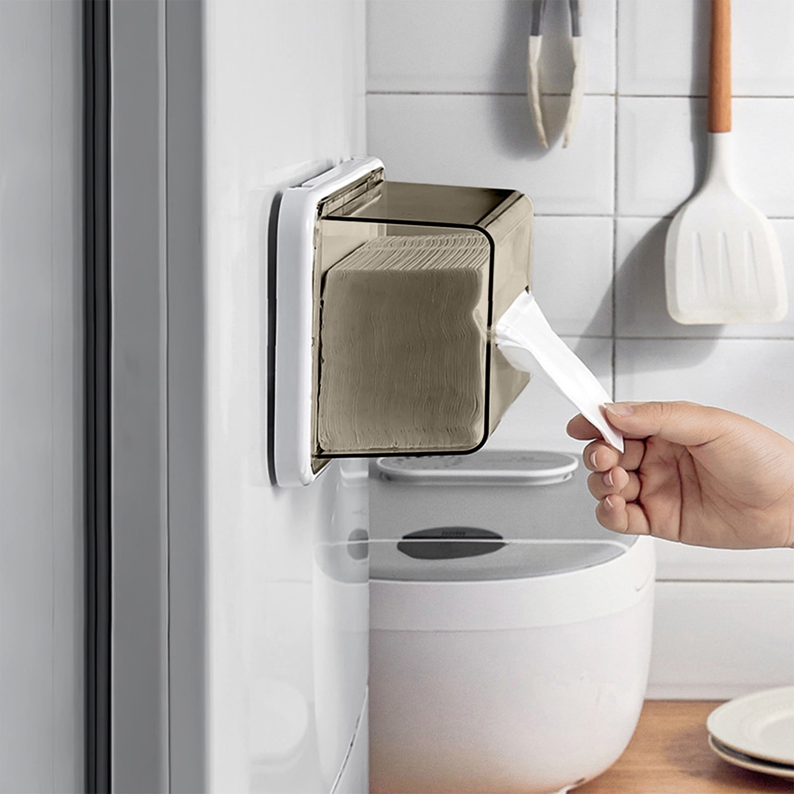 Zxsyw Magnetic Tissue Box for Refrigerator - Japanese Transparent