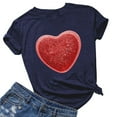thumbnail image 3 of QIPOPIQ T-Shirts Graphiques à Imprimé Lettre pour Femmes Manches Courtes Hauts Décontractés d'Été T-Shirt en Liquidation, 3 of 4