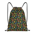 thumbnail image 1 of Fotbe Cartoon Dino Bolsa Mochila con Cordón Estampada, Bolsa de Gimnasio Deportiva, Bolsa Cinch, Bolsa con Cordón para Hombres y Mujeres-Small, 1 of 6
