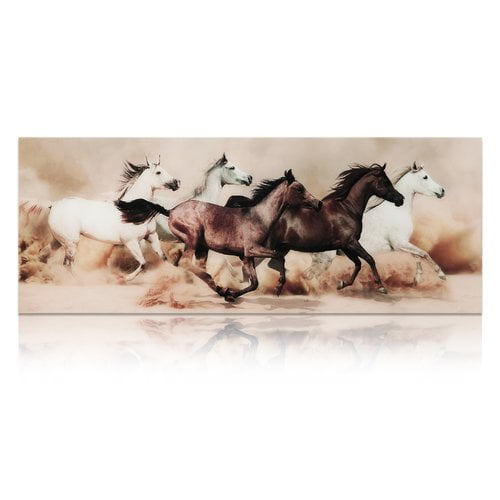 Empire Art Direct ''Wild Horses Stampede'' Frameless Free Floating