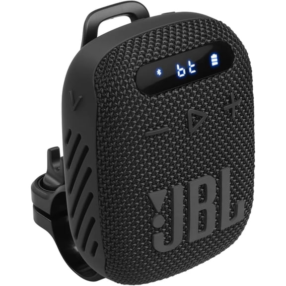 JBL Wind 3 FM Bluetooth Handlebar Speaker, Black (Sold without manufacturer warranty)