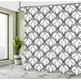thumbnail image 4 of Ambesonne Abstract Shower Curtain, Retro Design for Stripe, 69"Wx75"L, White Charcoal Grey, 4 of 4