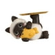 thumbnail image 5 of Mesa auxiliar de resina con forma de gato y bandeja para guardar joyas, pendientes, esculturas, llaveros, organizador para armario de dulces, llaves d, 5 of 9