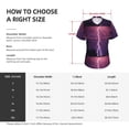 thumbnail image 4 of Honeii Thunderstorm Violet Purple Print Women's Classic V-Neck T-Shirt,Womens Fashion Tops,Stylish Everyday Top for Women, Casual Summer Spring Outfits Clothes-Small, 4 of 5