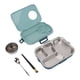 thumbnail image 5 of Bento Box 4 Compartimentos 1200ml Acero Inoxidable 304 Aislado con Tapa para Sopa, Cuchara, Palillos, Recipiente para Almuerzo para Estudiantes, Trabajadores de Oficina, Azul, 5 of 10