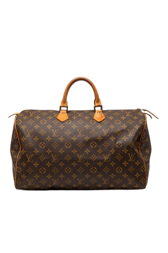 Pre-Owned Louis Vuitton Monogram Speedy 40 Handbag Boston Bag Travel M41522 Brown Leather...