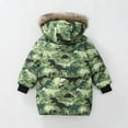 thumbnail image 6 of Staki Boy's Winter Coat Waterproof Kids Puffer Jacket Thicken Parka Fleece Snow Outerwear with Hood Toddler Coat(Green,5-6 Years), 6 of 8