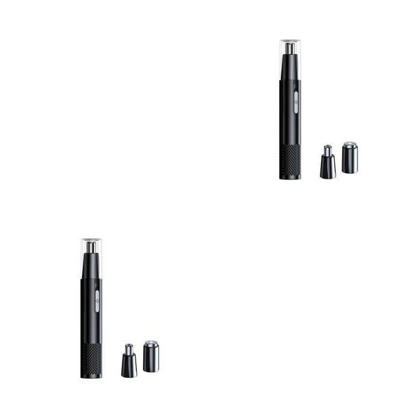 Cortadora de pelo de nariz Qarigey eléctrica impermeable IPX5 2Conjunto Negro Tipo 2