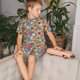 thumbnail image 4 of Balery colorful Skull sunflower Conjunto de Pijama Infantil de Manga Corta con Estampado – Ropa de Dormir de Algodón Suave-X-Large, 4 of 6